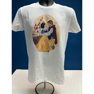 Snow White & Prince - Disney Princess Women’s White T-Shirt - Next Level -Medium